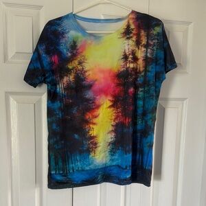 Colorful Forest Print Women's Top
